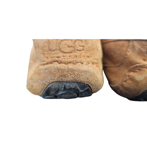 UGG Slippers Mens 12 Brown Ascot Suede Leather Upper Sherpa Shoes Australia main image 10